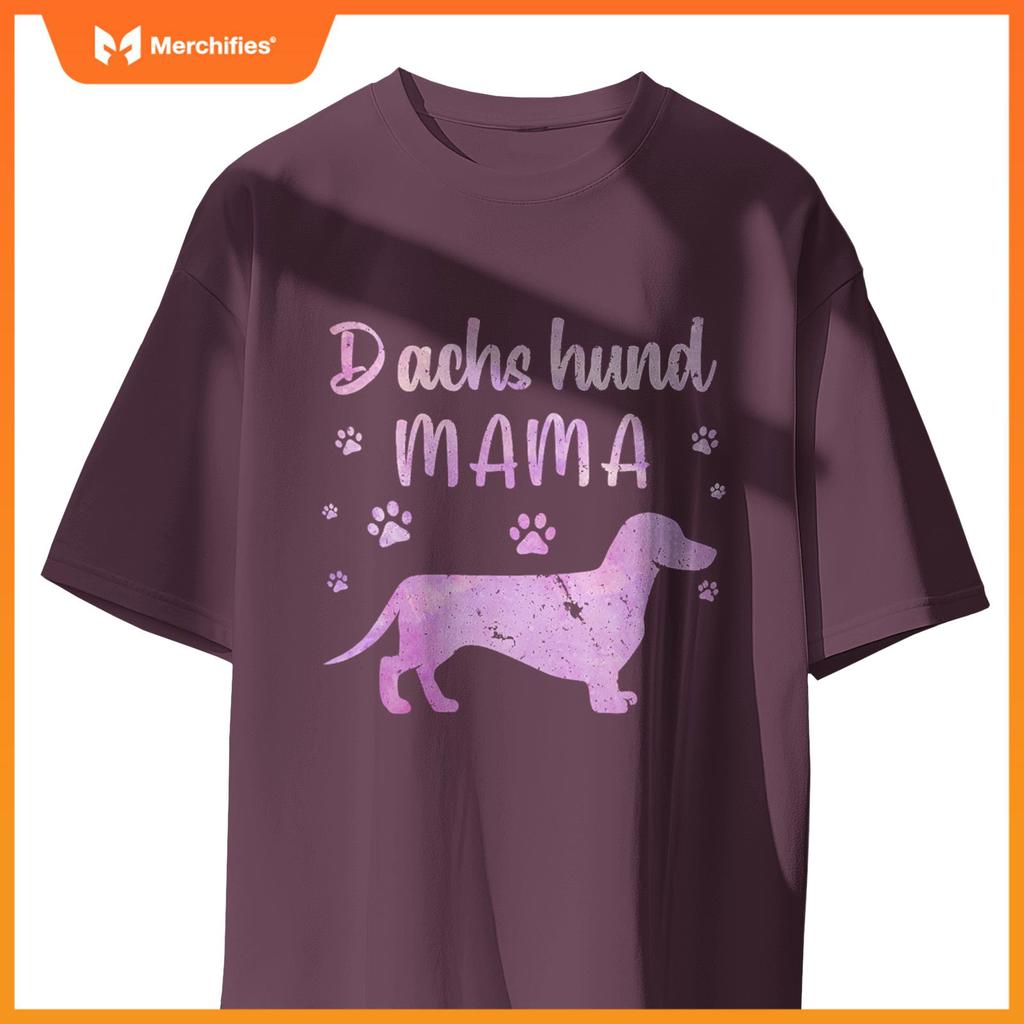 Funny Dachshund Mama Design For Women Girls Doxie Dog Lovers T-Shirt