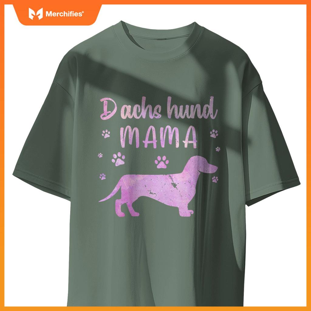 Funny Dachshund Mama Design For Women Girls Doxie Dog Lovers T-Shirt