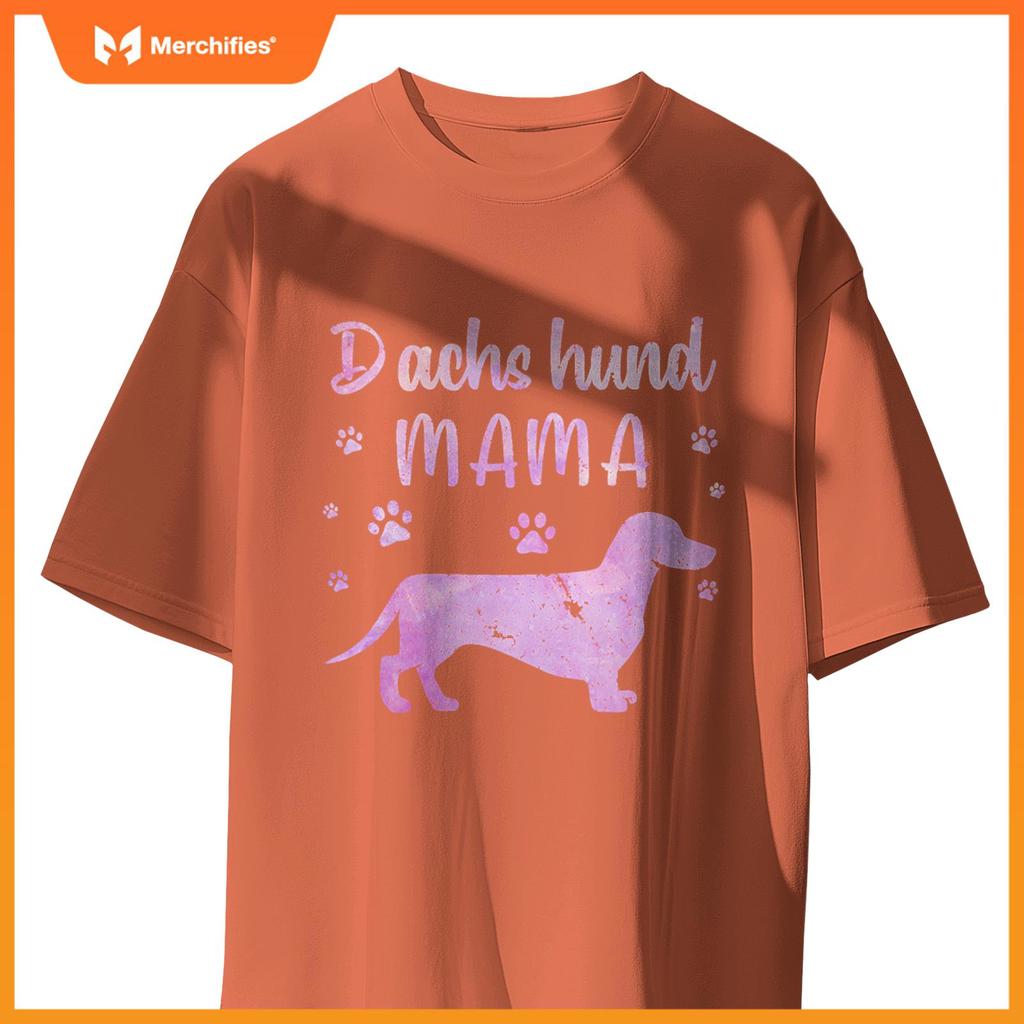 Funny Dachshund Mama Design For Women Girls Doxie Dog Lovers T-Shirt