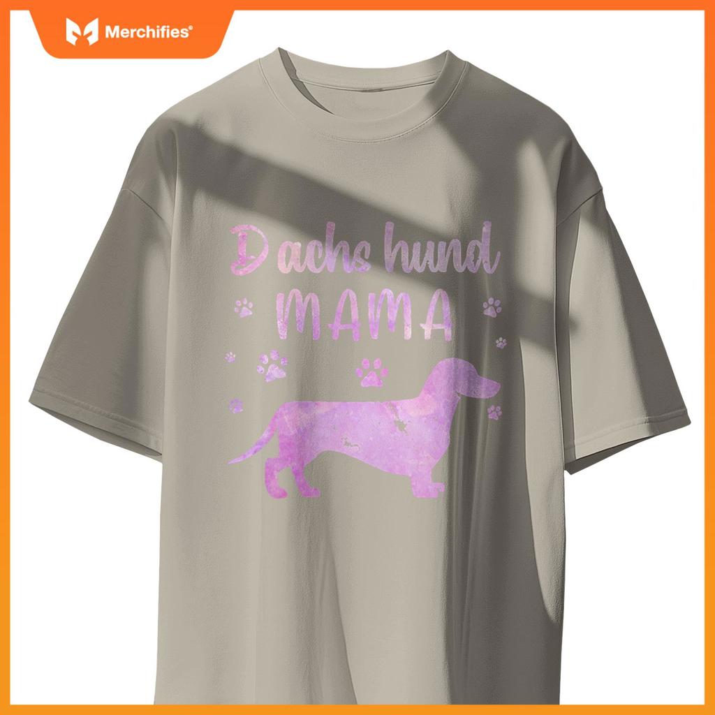 Funny Dachshund Mama Design For Women Girls Doxie Dog Lovers T-Shirt