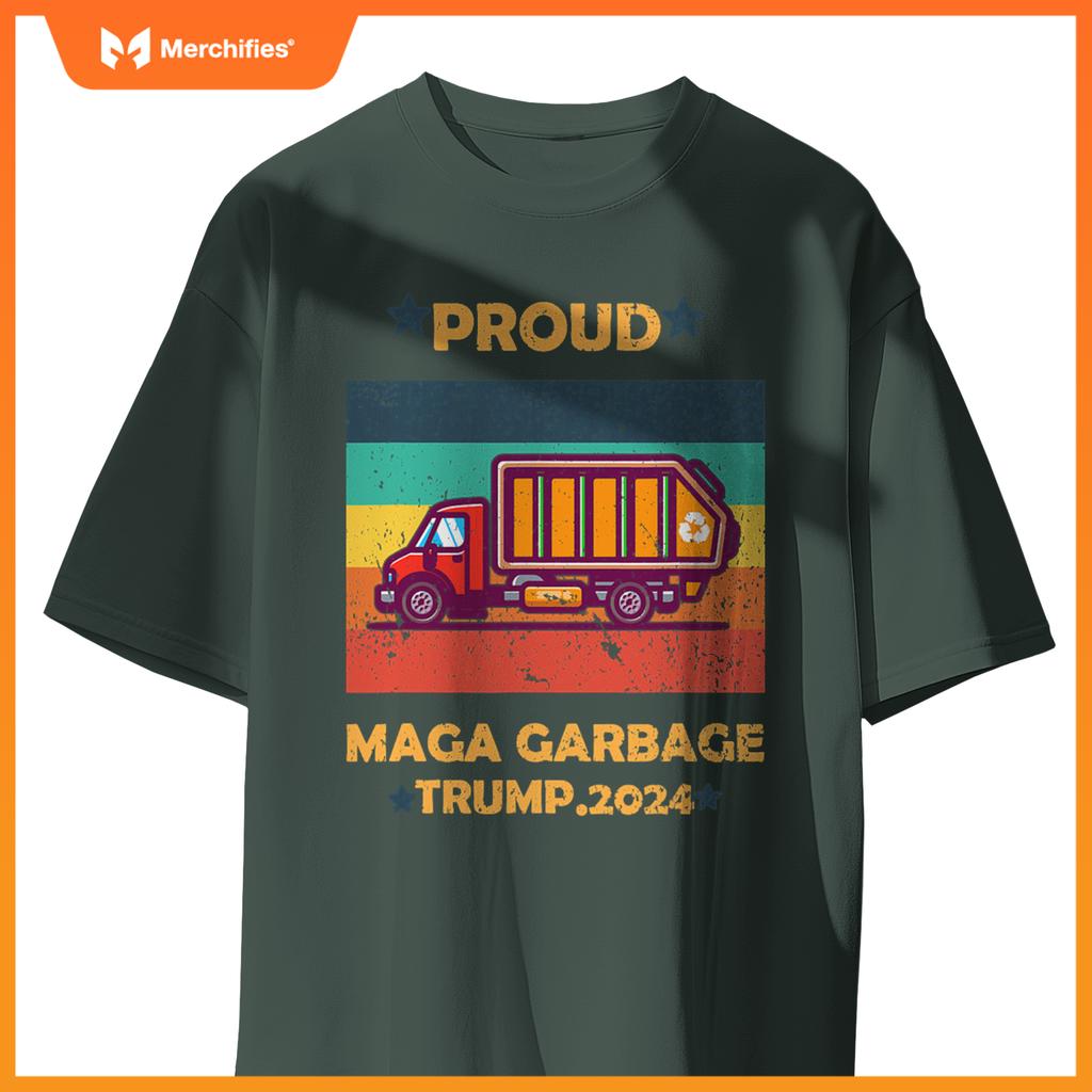 Funny Garbage Truck 2024 Campaign Design T-Shirt