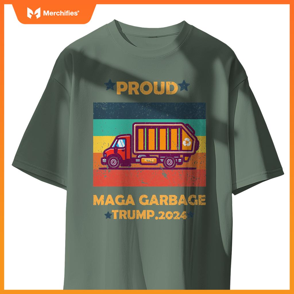 Funny Garbage Truck 2024 Campaign Design T-Shirt
