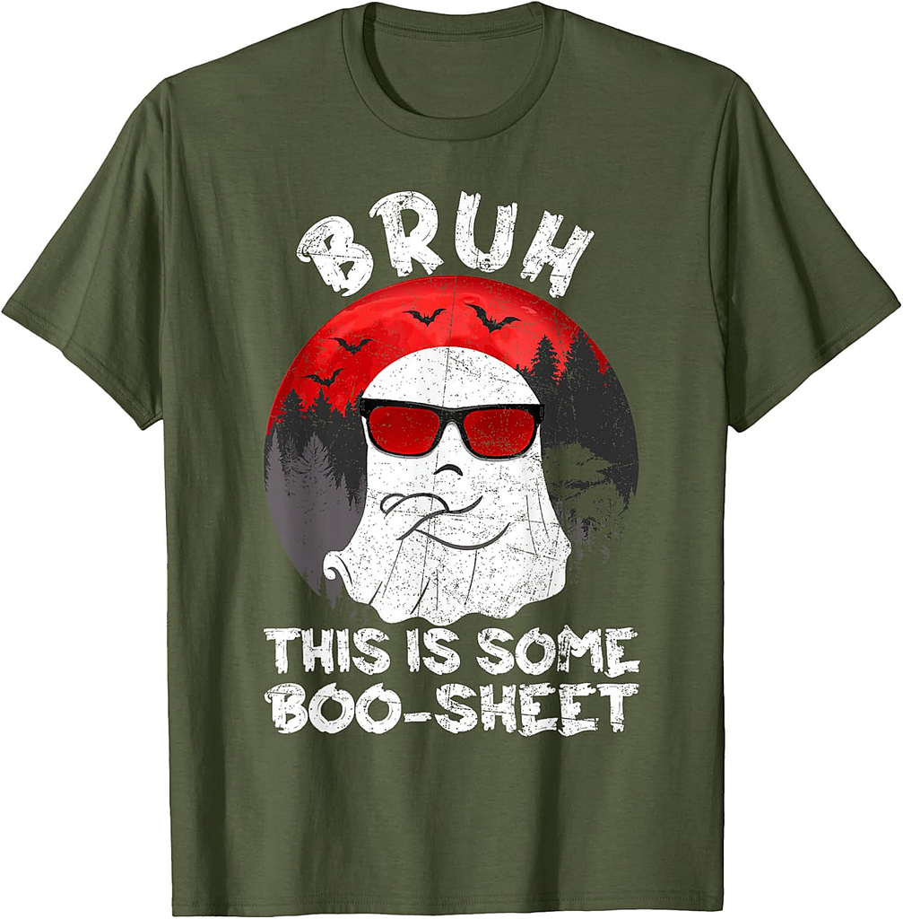 Funny Ghost Halloween humor Bruh this is some boo sheet T-Shirt