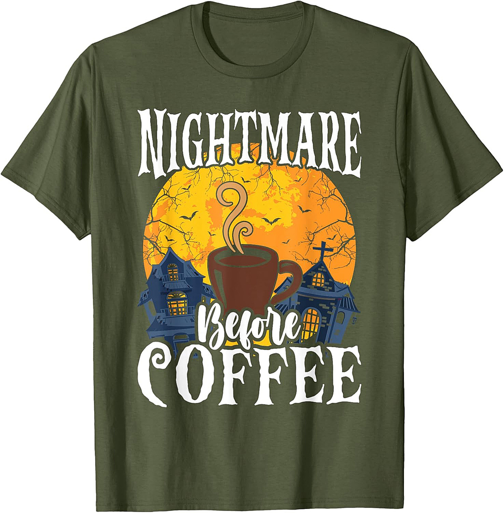 Funny Halloween Costume Nightmare Before Coffee T-Shirt
