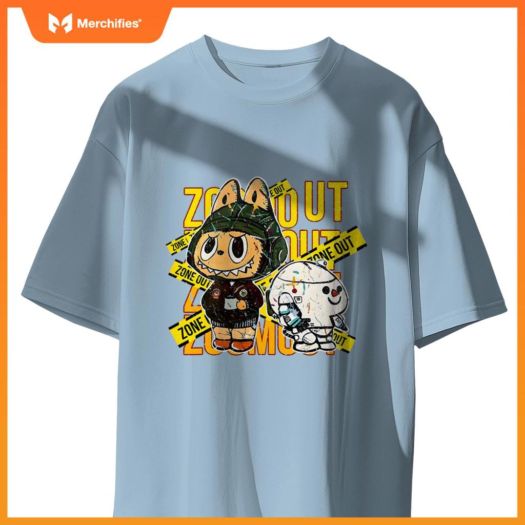 Funny Labubu Lover Cute Labubu And Dogs Men T-Shirt