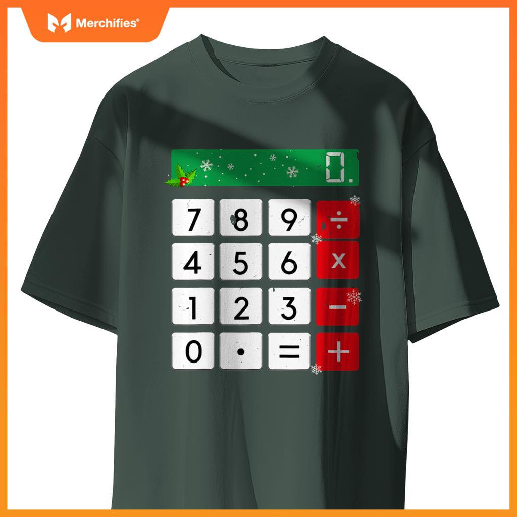 Funny Math Teacher Christmas Costume Men Women Calculator