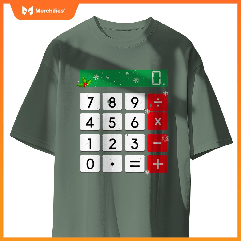 Funny Math Teacher Christmas Costume Men Women Calculator