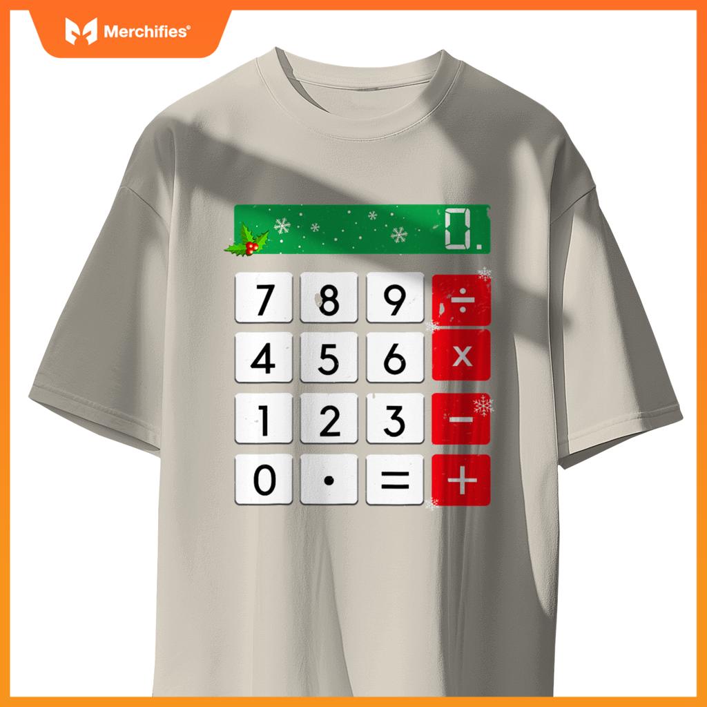 Funny Math Teacher Christmas Costume Men Women Calculator
