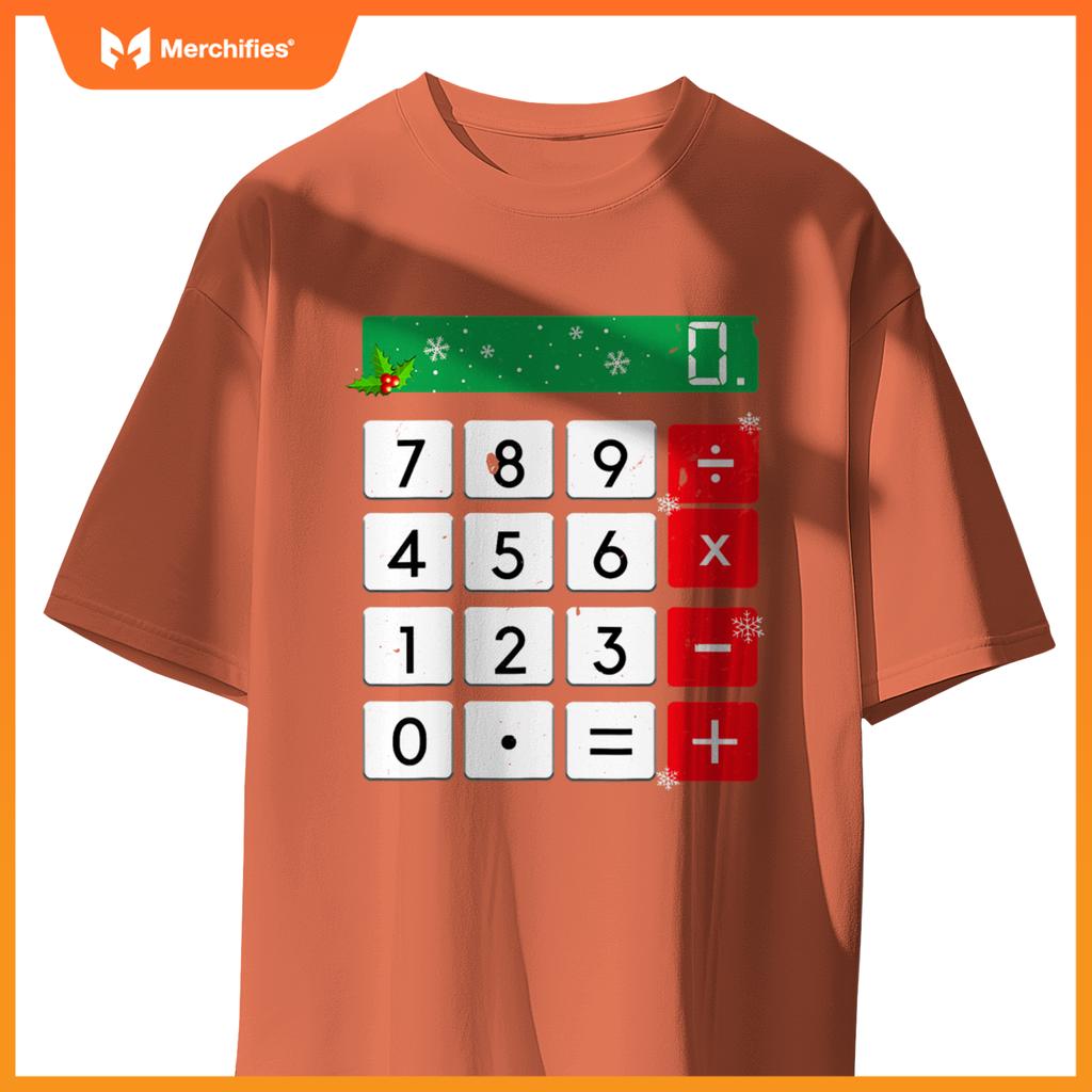 Funny Math Teacher Christmas Costume Men Women Calculator