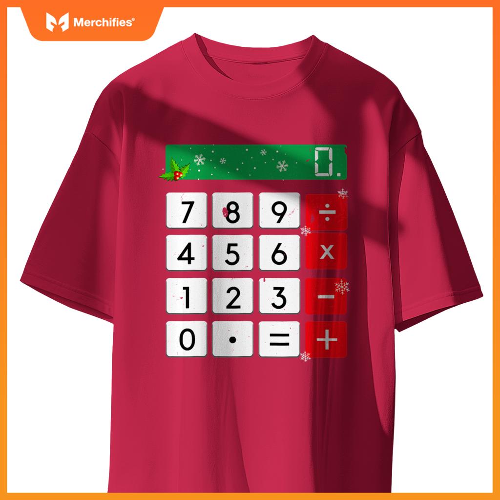 Funny Math Teacher Christmas Costume Men Women Calculator