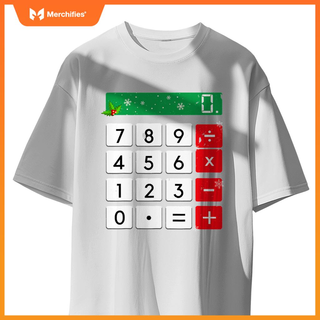 Funny Math Teacher Christmas Costume Men Women Calculator