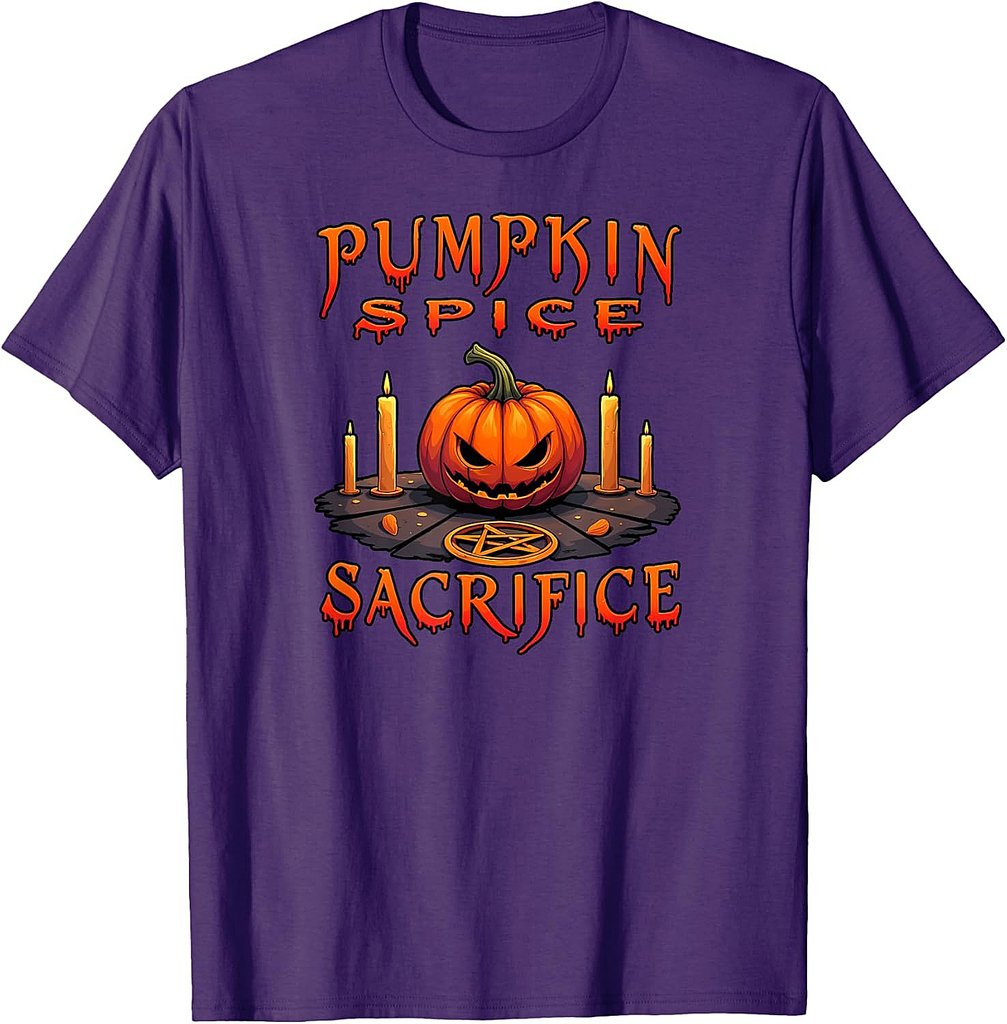 Funny Pumpkin Spice Sacrifice Witchy Halloween Delight T-Shirt
