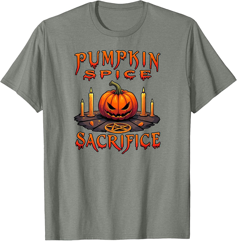 Funny Pumpkin Spice Sacrifice Witchy Halloween Delight T-Shirt
