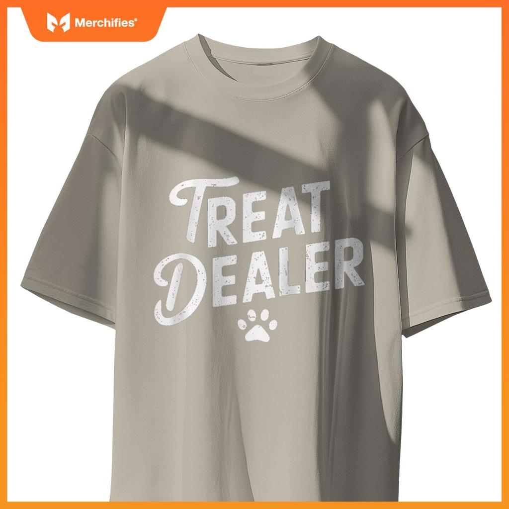 Funny Saying Treat Dealer Dog Lover Dogs Mom Joke Women Men Raglan Baseball Tee