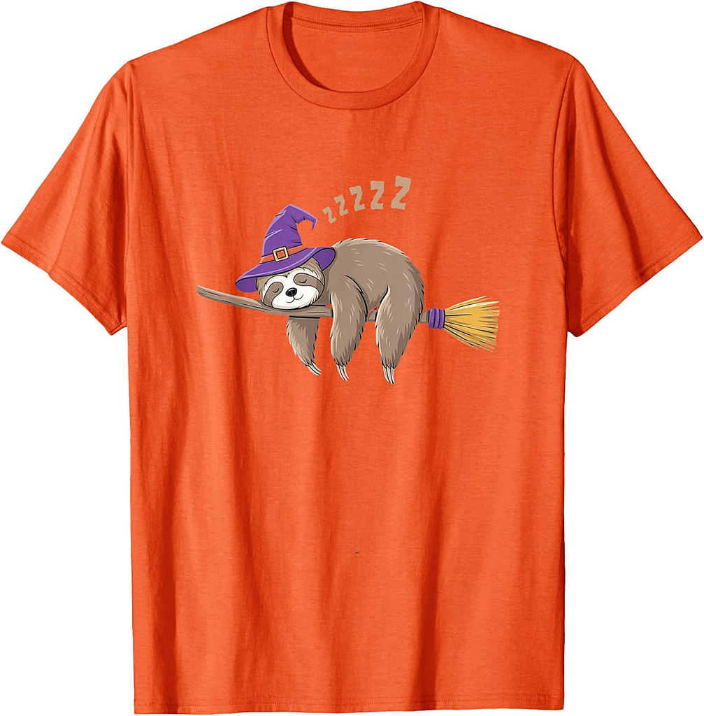 Funny Sloth Meme Halloween Sloth witch costume for Halloween T-Shirt
