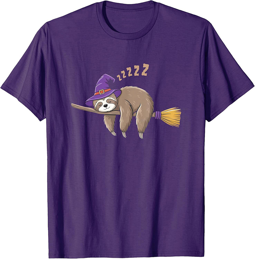 Funny Sloth Meme Halloween Sloth witch costume for Halloween T-Shirt