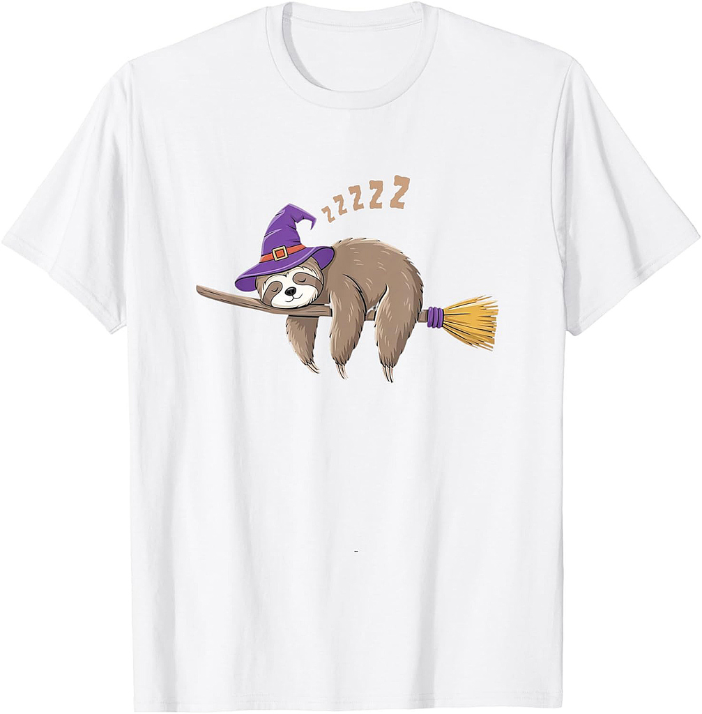 Funny Sloth Meme Halloween Sloth witch costume for Halloween T-Shirt