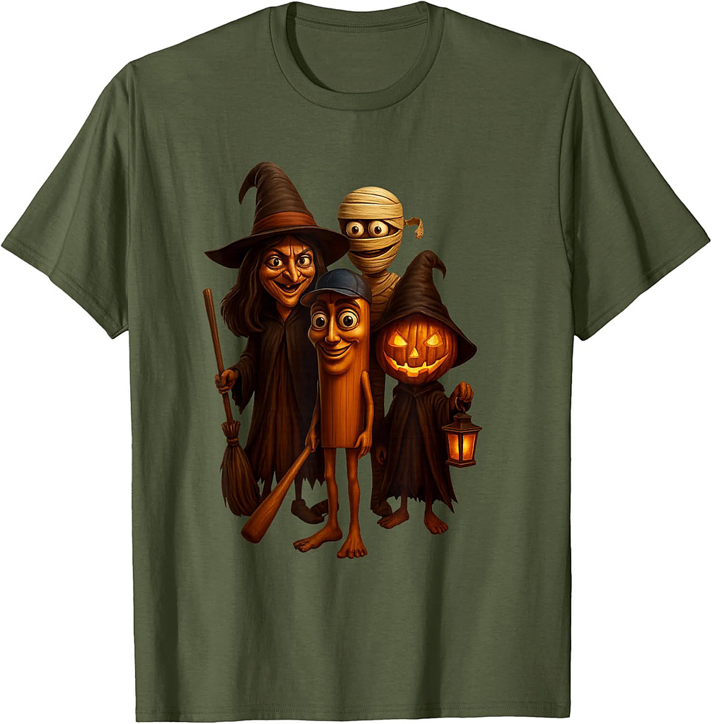 Funny Tung Tung Tung Sahur Cartoon Halloween T-Shirt