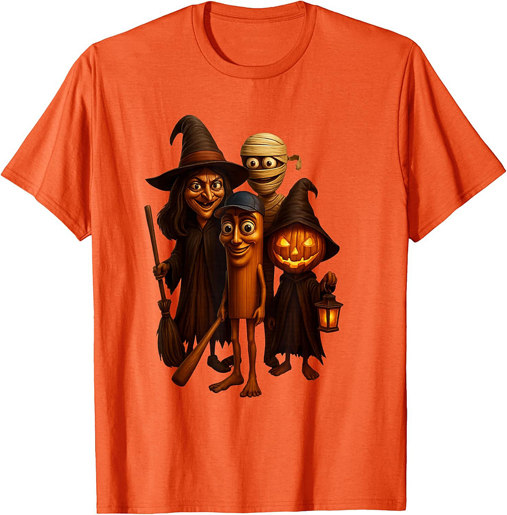 Funny Tung Tung Tung Sahur Cartoon Halloween T-Shirt