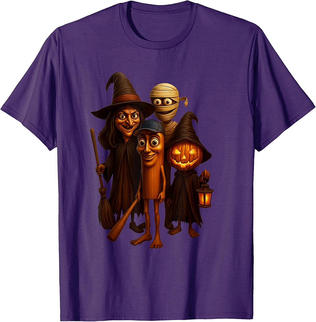 Funny Tung Tung Tung Sahur Cartoon Halloween T-Shirt