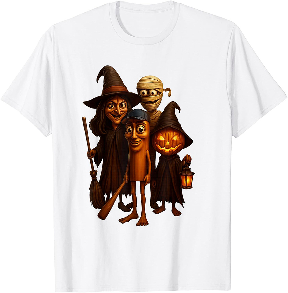 Funny Tung Tung Tung Sahur Cartoon Halloween T-Shirt