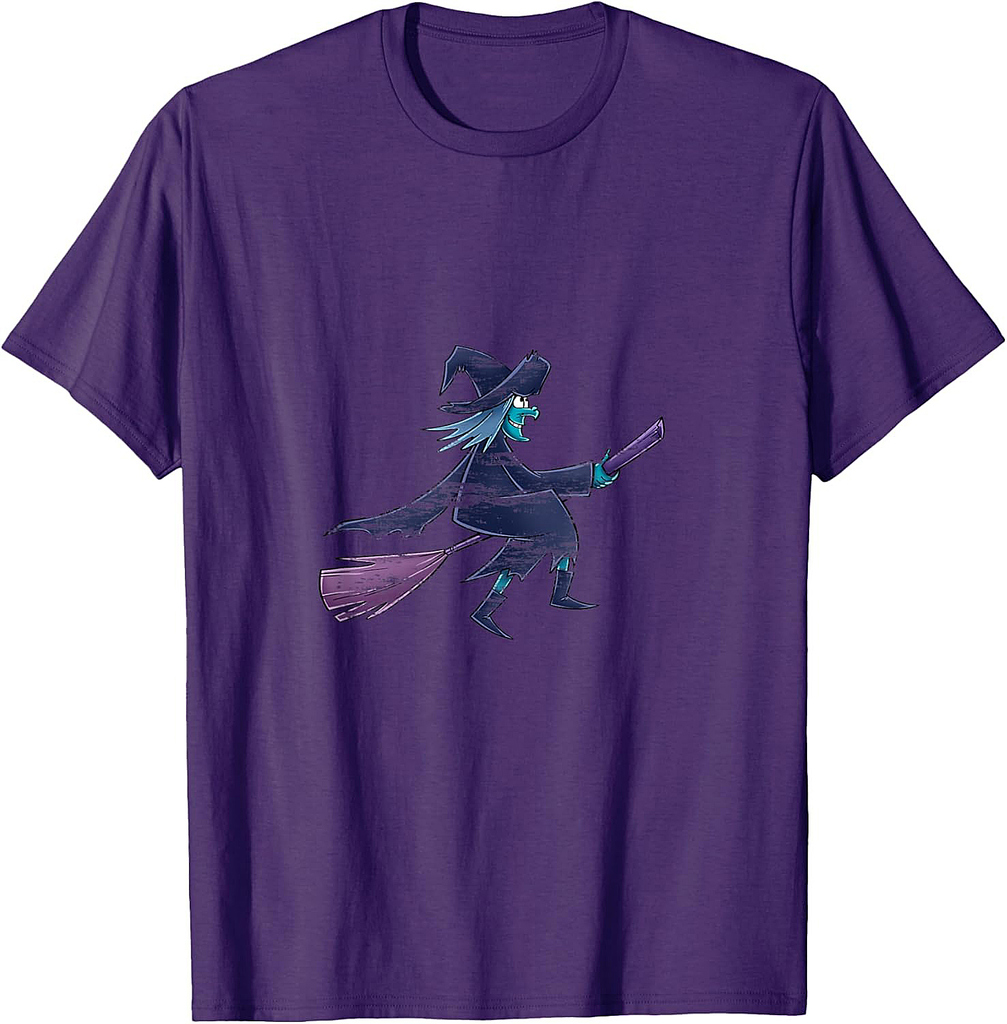 Funny Witch Costume Gift Broomstick Halloween T-Shirt