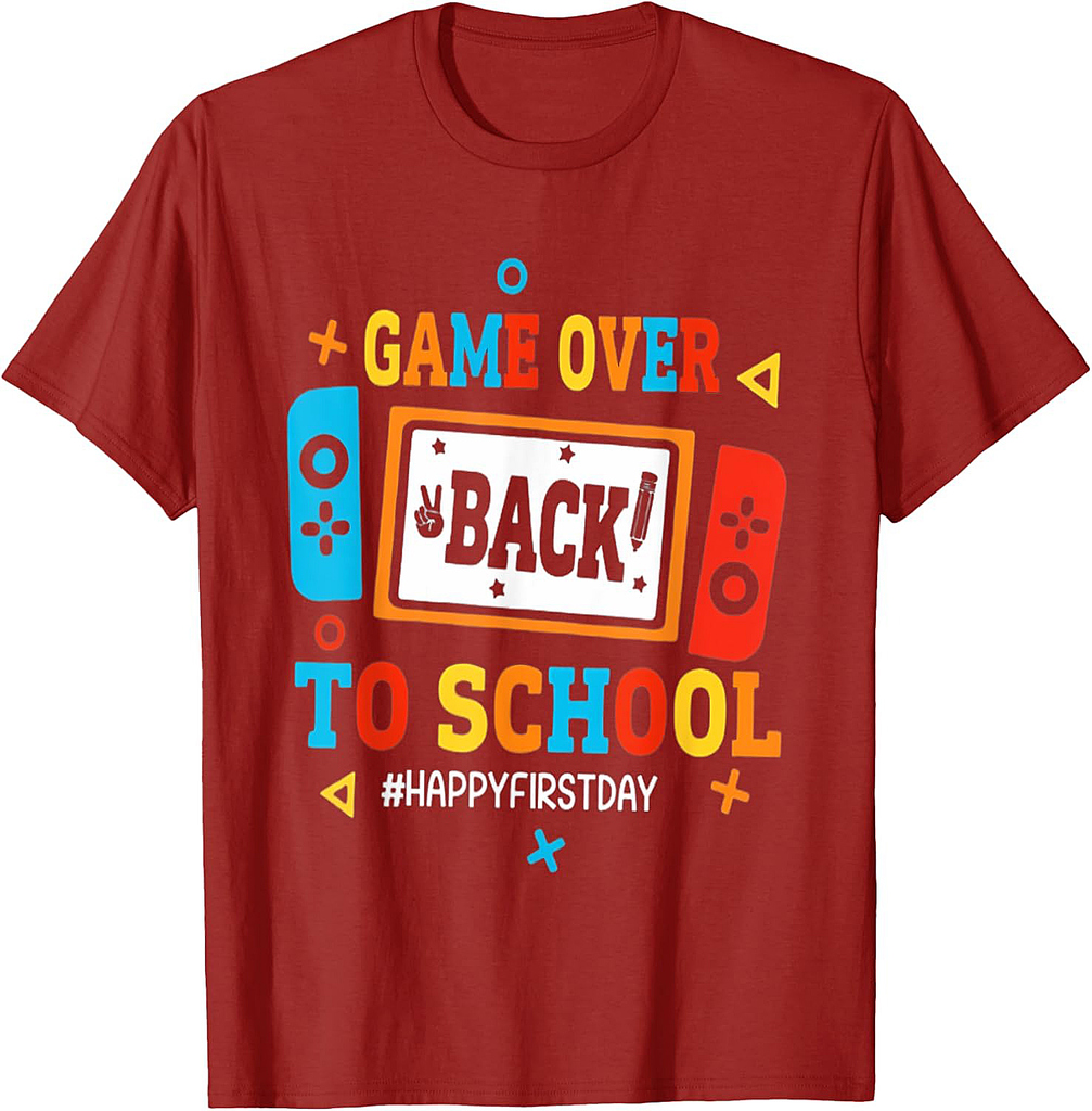 Game Over Back To School Teacher First Day of School T-Shirt