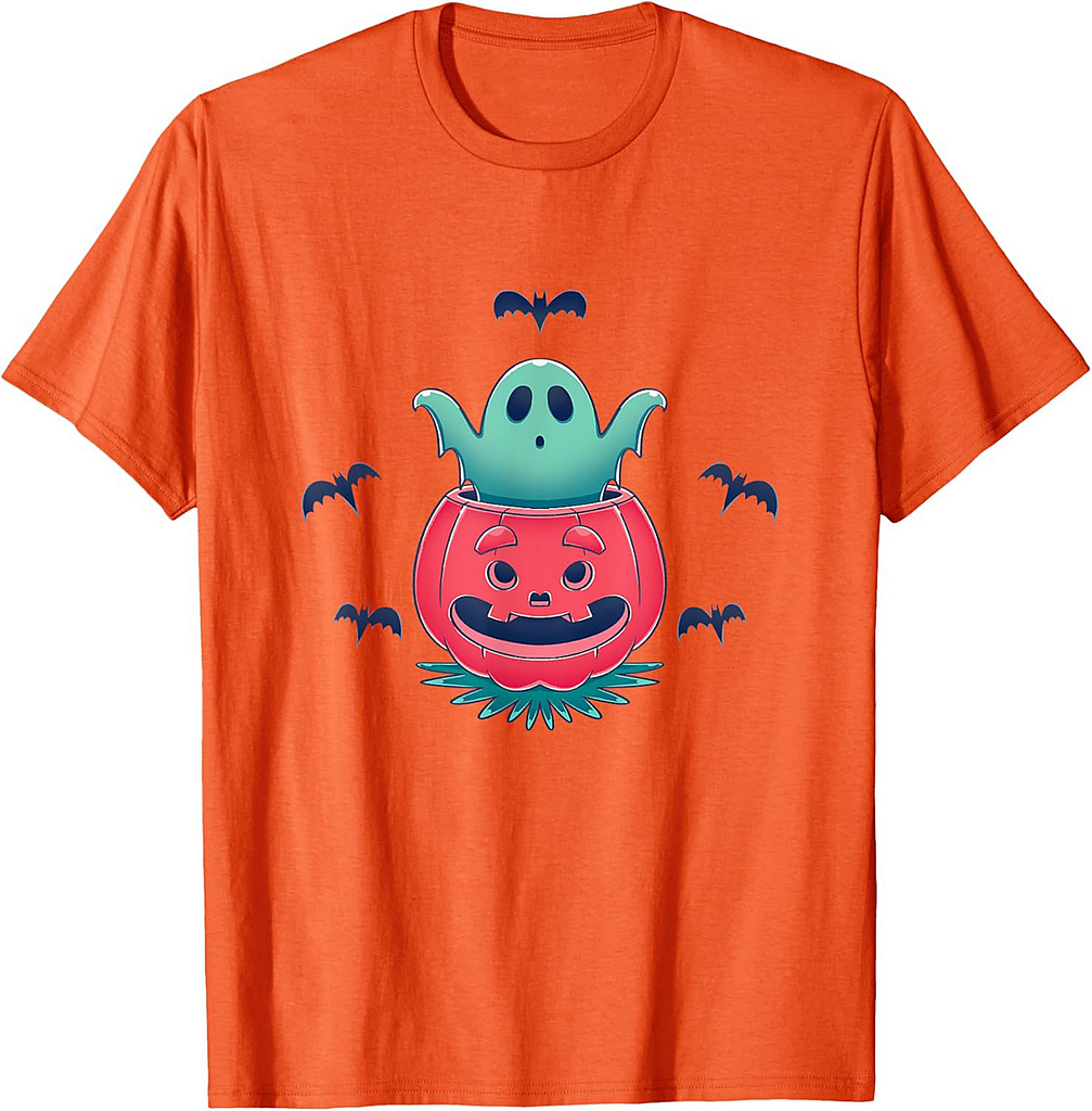 Ghost Pumpkin Kids Gift Halloween T-Shirt