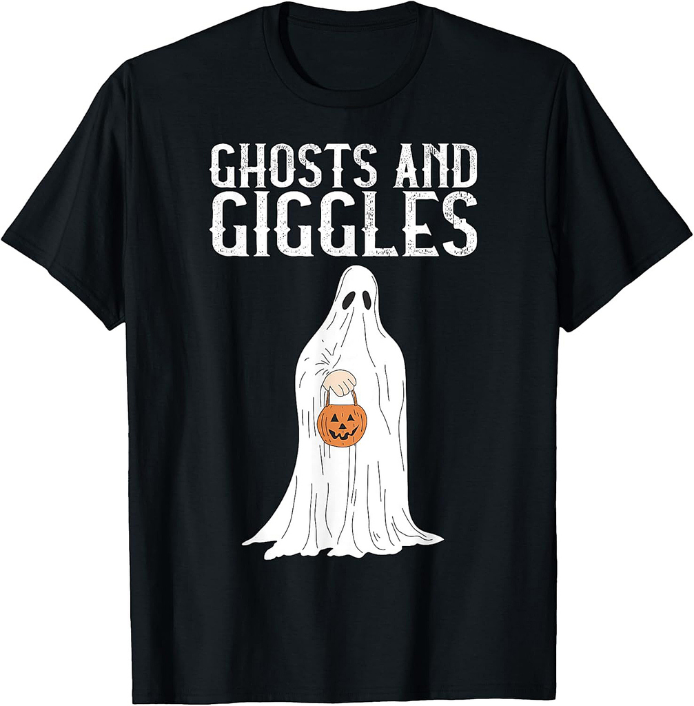 Ghosts And Giggles Halloween Ghost T-Shirt