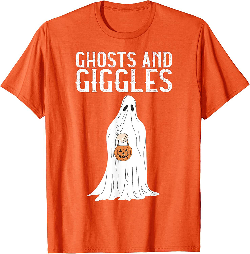 Ghosts And Giggles Halloween Ghost T-Shirt