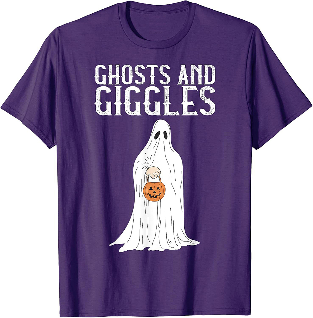 Ghosts And Giggles Halloween Ghost T-Shirt