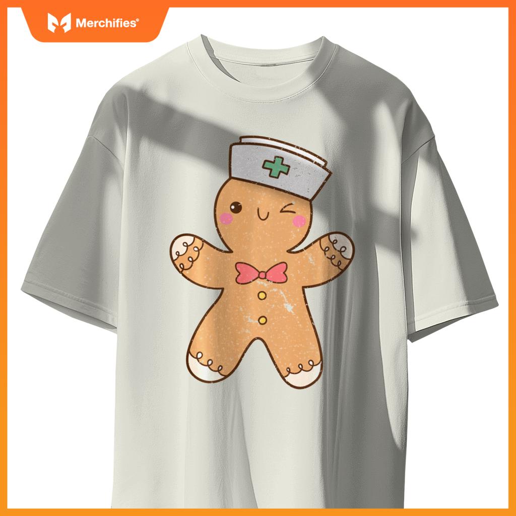 Gingerbread Nurse Funny Nurses Christmas Ugly Xmas Sweater T-Shirt