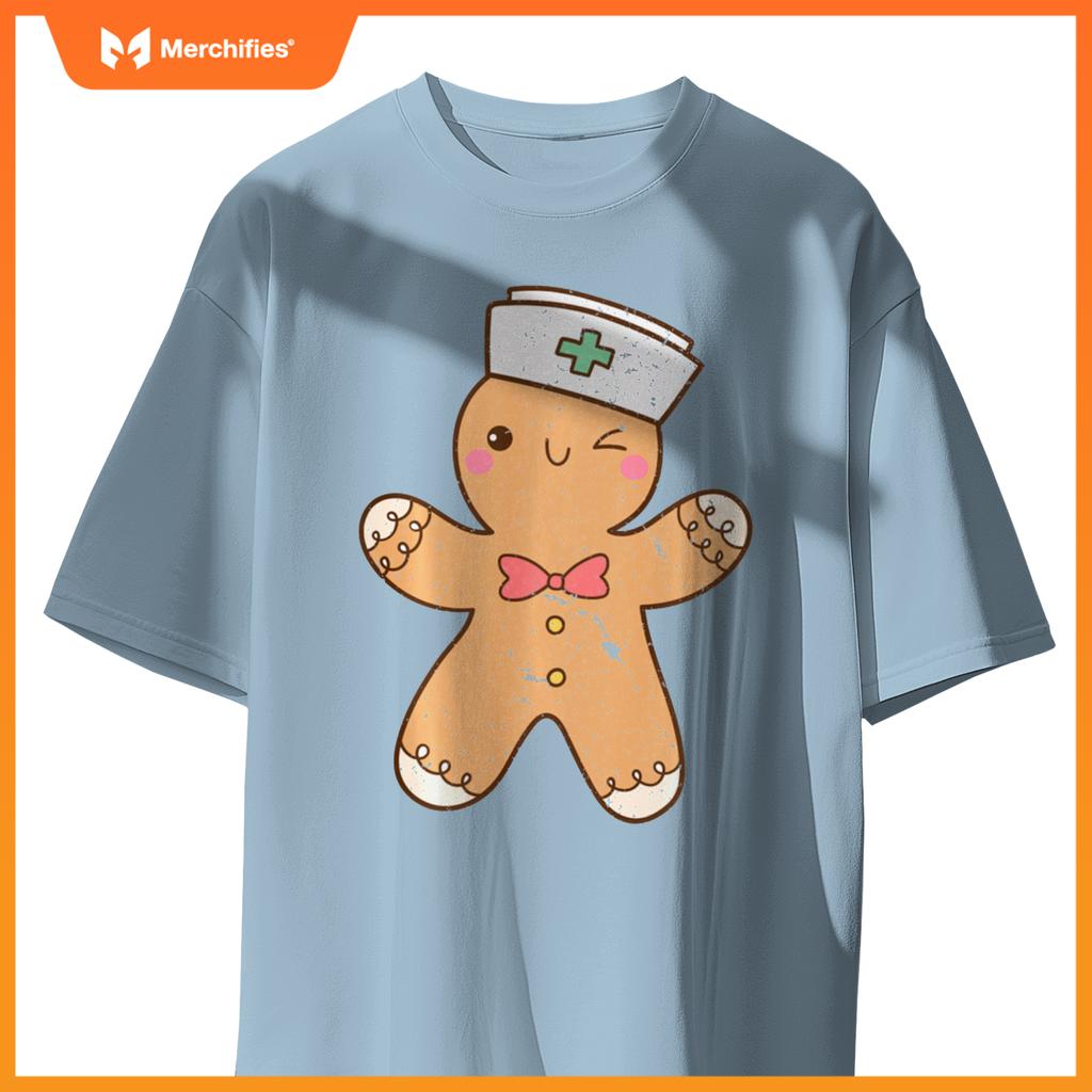 Gingerbread Nurse Funny Nurses Christmas Ugly Xmas Sweater T-Shirt