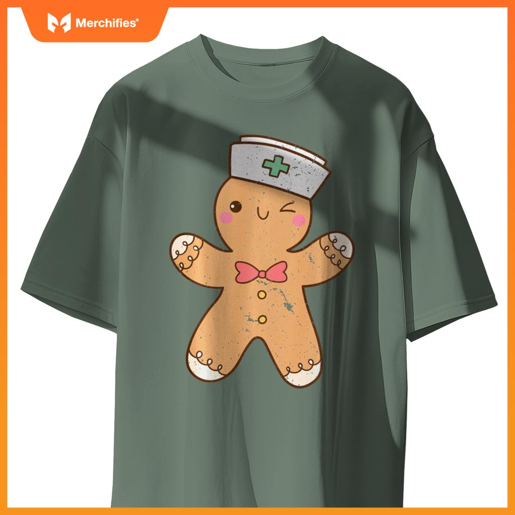 Gingerbread Nurse Funny Nurses Christmas Ugly Xmas Sweater T-Shirt