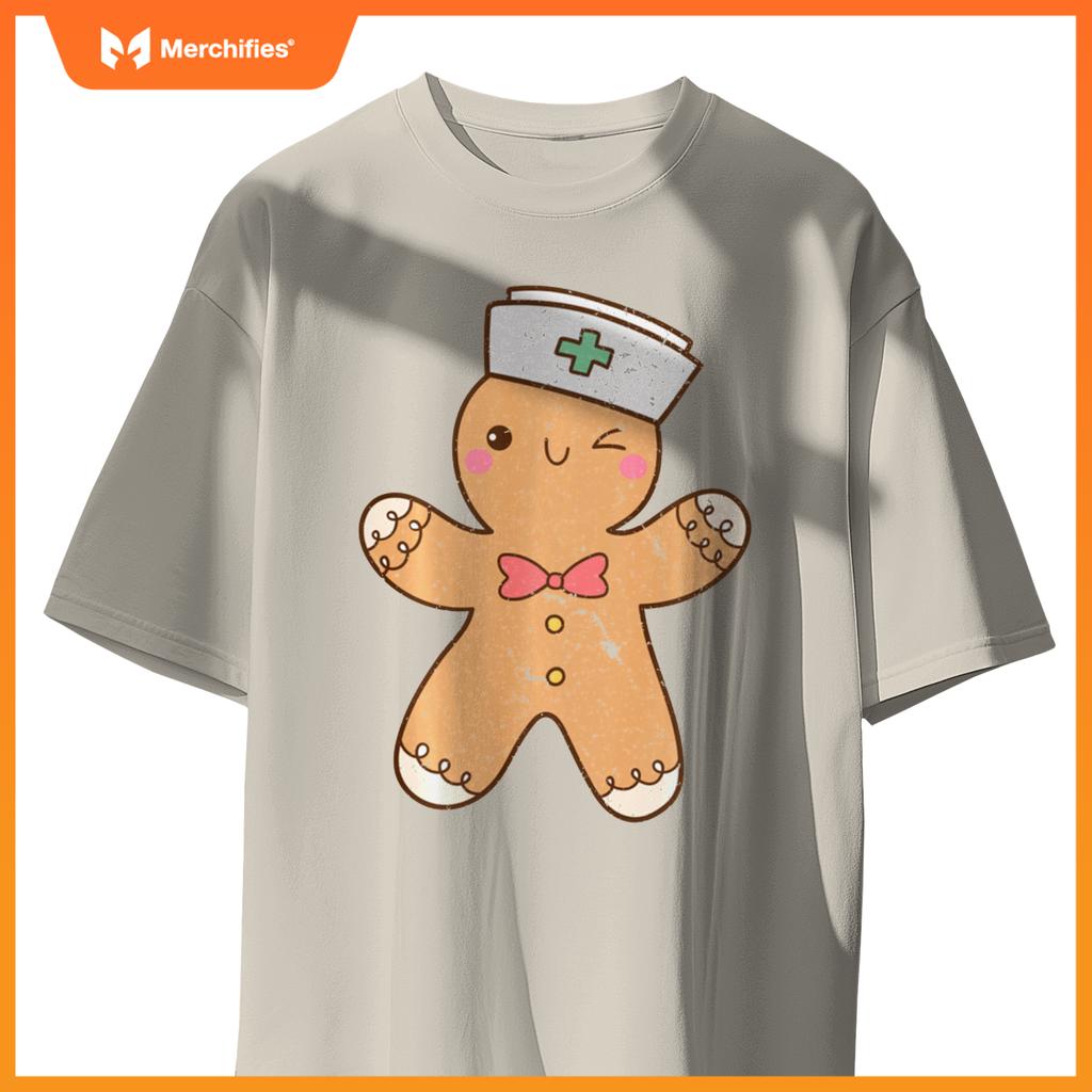 Gingerbread Nurse Funny Nurses Christmas Ugly Xmas Sweater T-Shirt