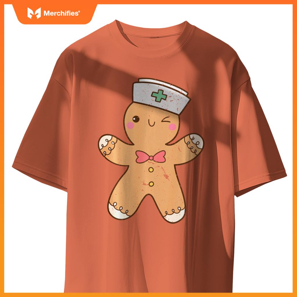 Gingerbread Nurse Funny Nurses Christmas Ugly Xmas Sweater T-Shirt