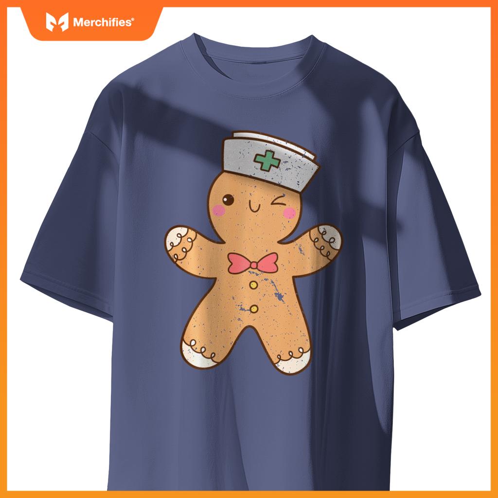 Gingerbread Nurse Funny Nurses Christmas Ugly Xmas Sweater T-Shirt