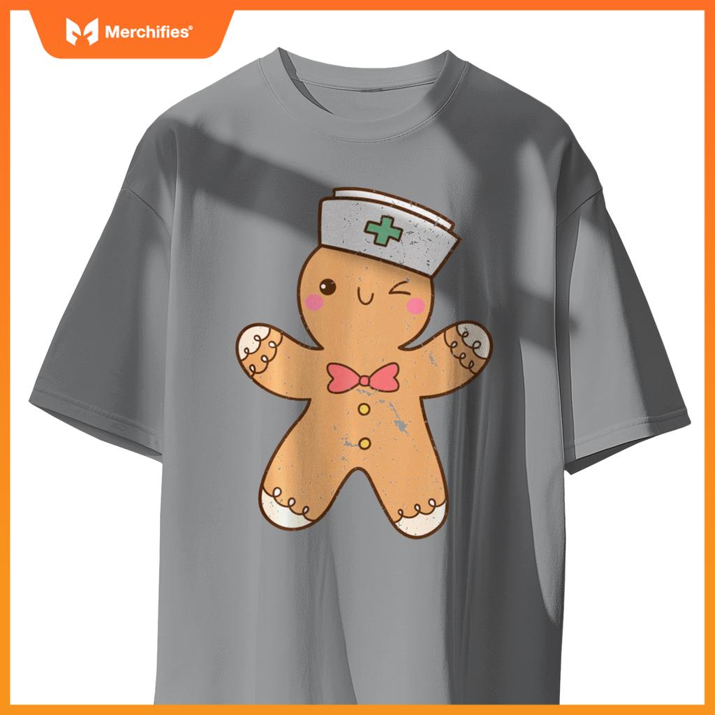 Gingerbread Nurse Funny Nurses Christmas Ugly Xmas Sweater T-Shirt