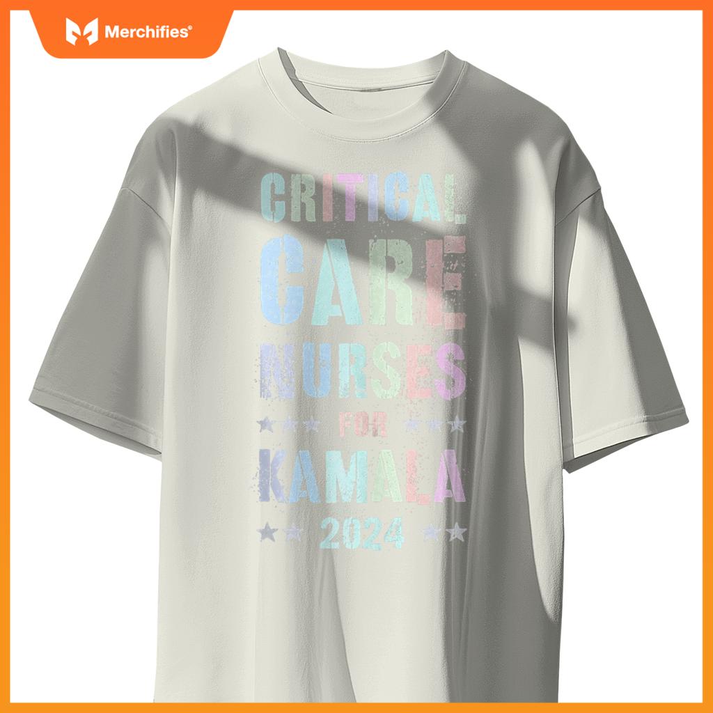 Girls CRITICAL CARE NURSES For KAMALA Harris Urgency T-Shirt