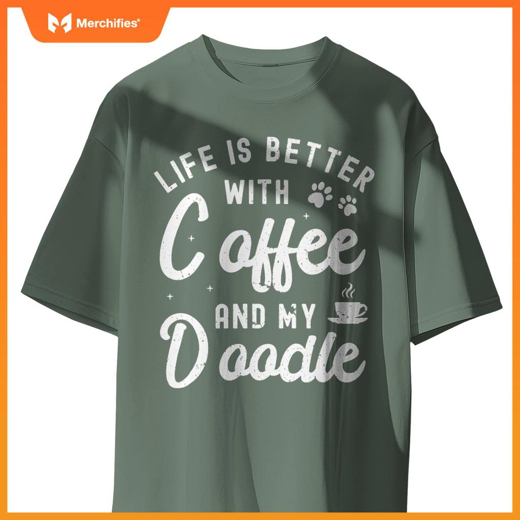 Goldendoodle Dog Owner Coffee Lovers White Golden Doodle T-Shirt