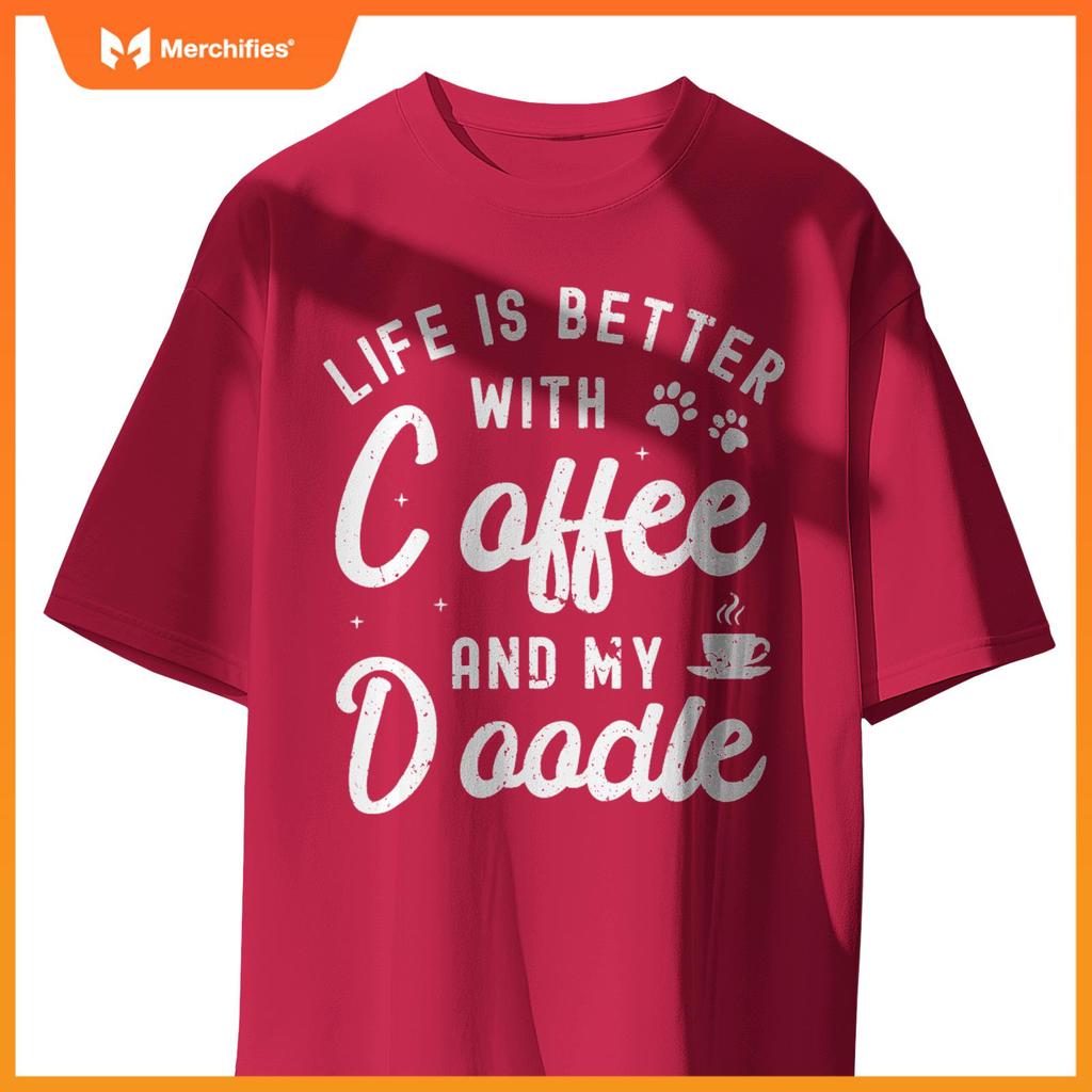 Goldendoodle Dog Owner Coffee Lovers White Golden Doodle T-Shirt