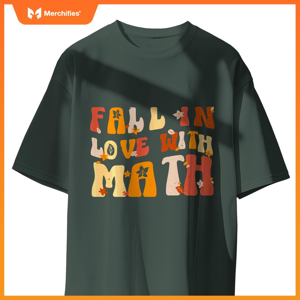 Groovy Fall In Love with Math Thanksgiving Math Teacher Fall