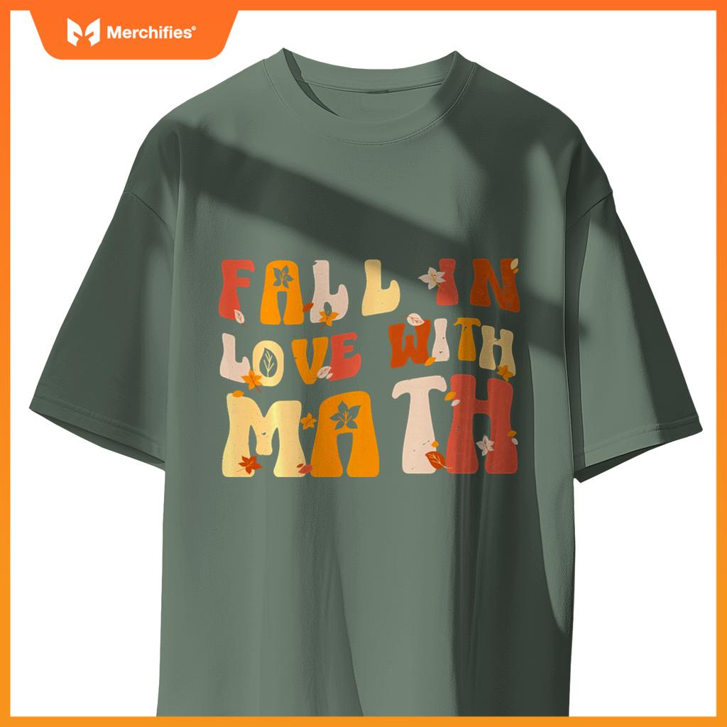 Groovy Fall In Love with Math Thanksgiving Math Teacher Fall