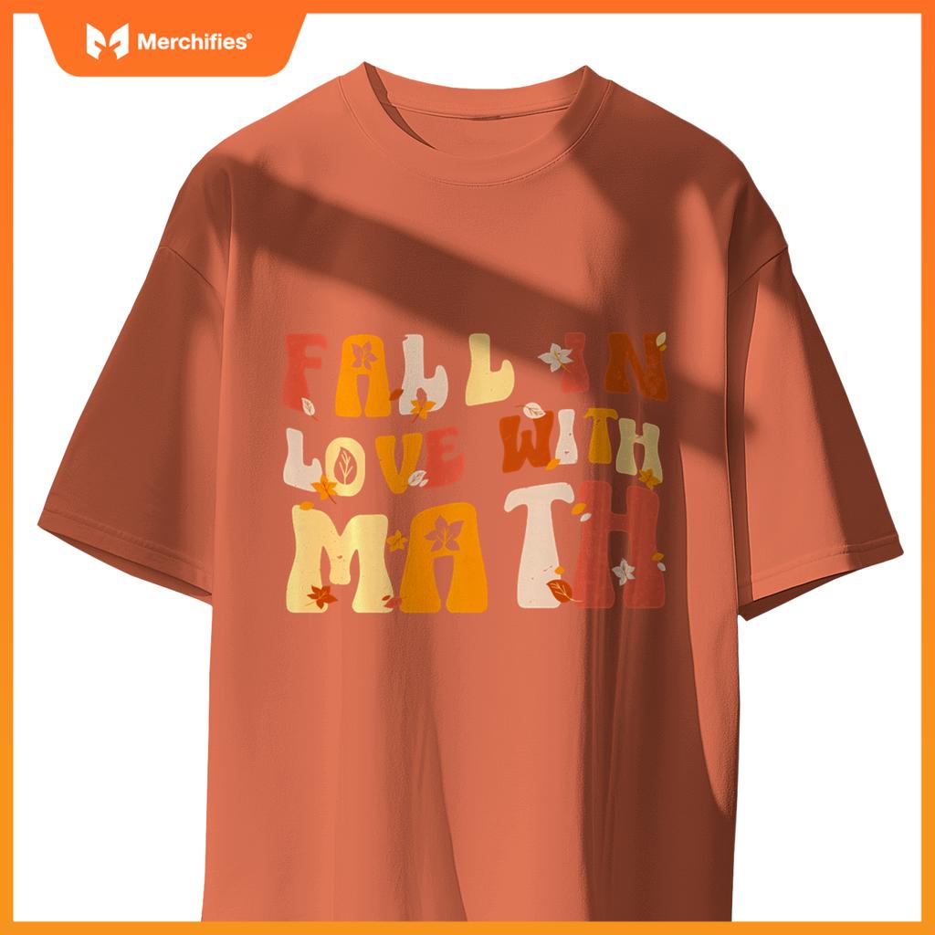 Groovy Fall In Love with Math Thanksgiving Math Teacher Fall
