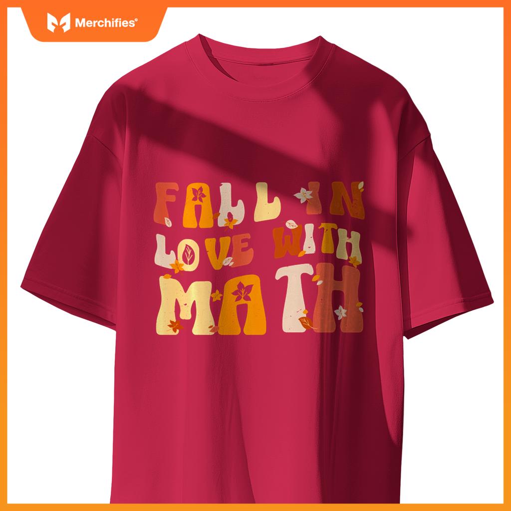 Groovy Fall In Love with Math Thanksgiving Math Teacher Fall