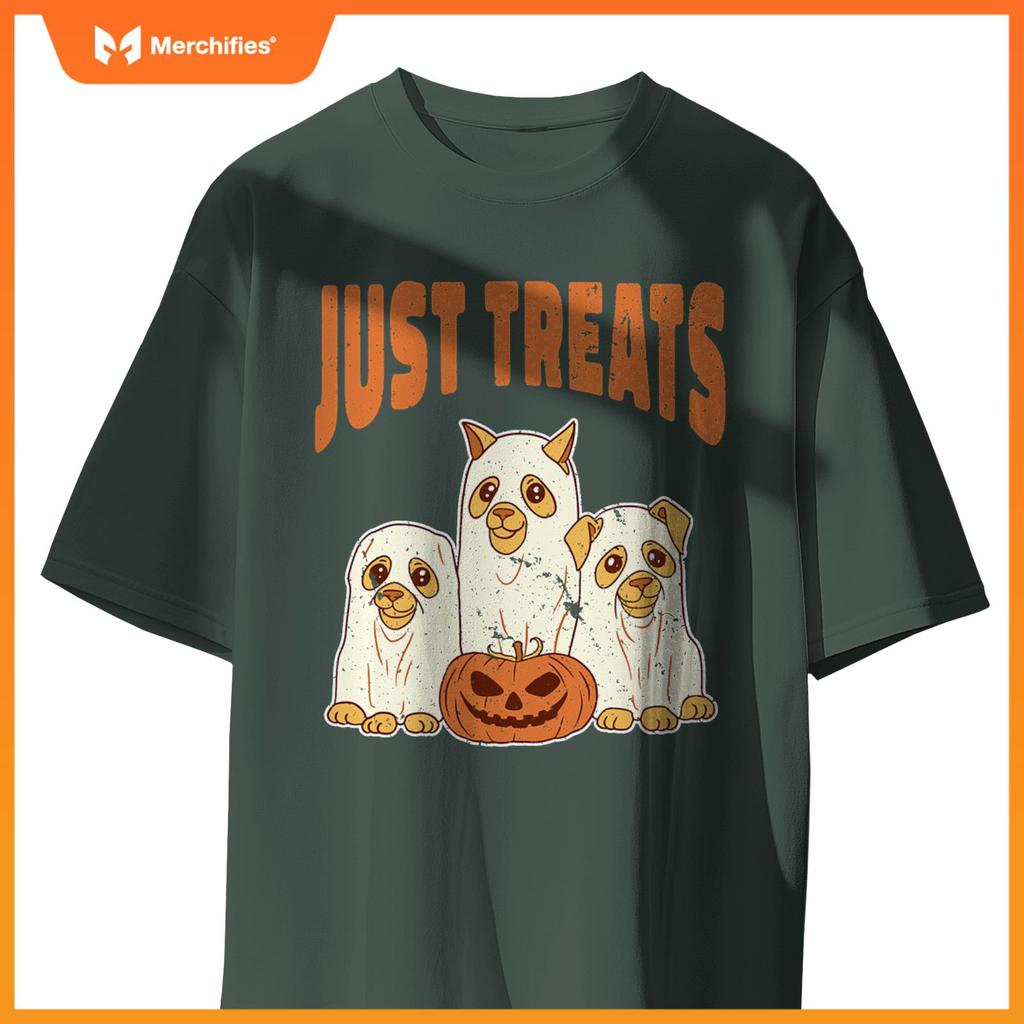 Group of Ghost Dogs Spooky Halloween Cat Lover Kids Adults T-Shirt