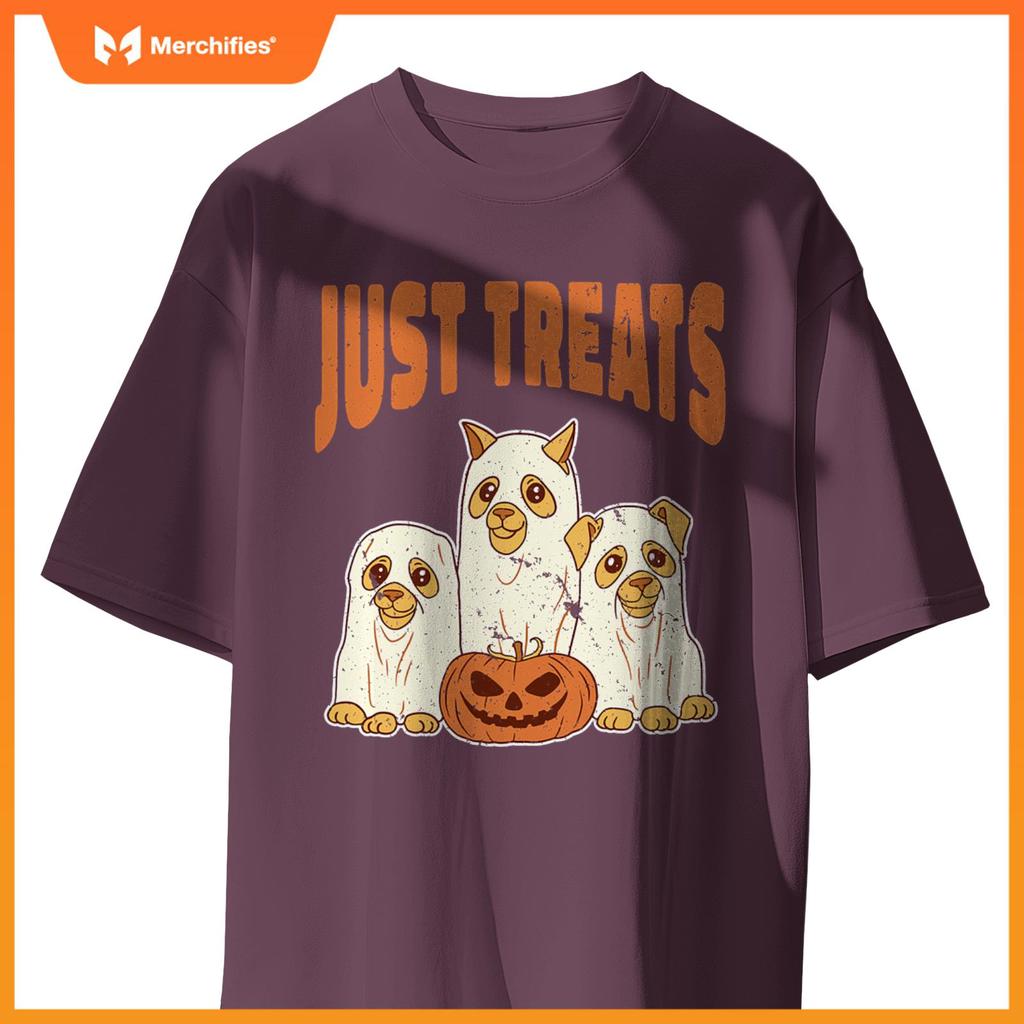 Group of Ghost Dogs Spooky Halloween Cat Lover Kids Adults T-Shirt