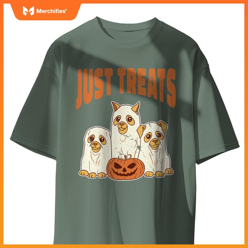 Group of Ghost Dogs Spooky Halloween Cat Lover Kids Adults T-Shirt