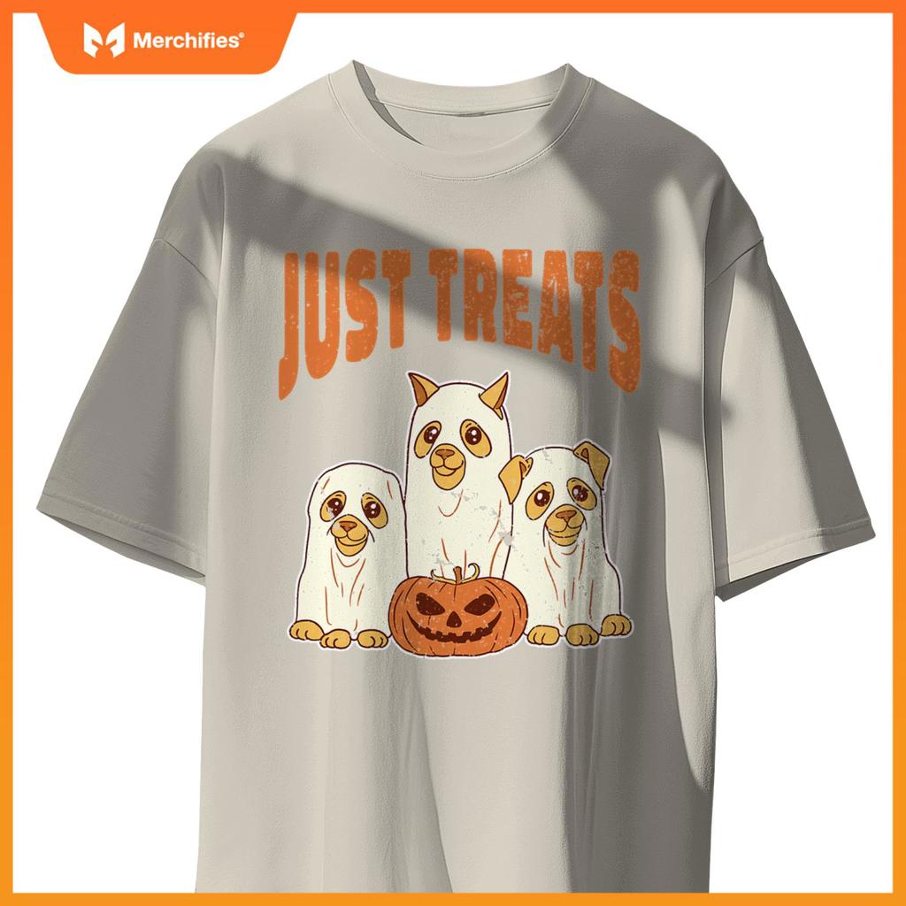 Group of Ghost Dogs Spooky Halloween Cat Lover Kids Adults T-Shirt