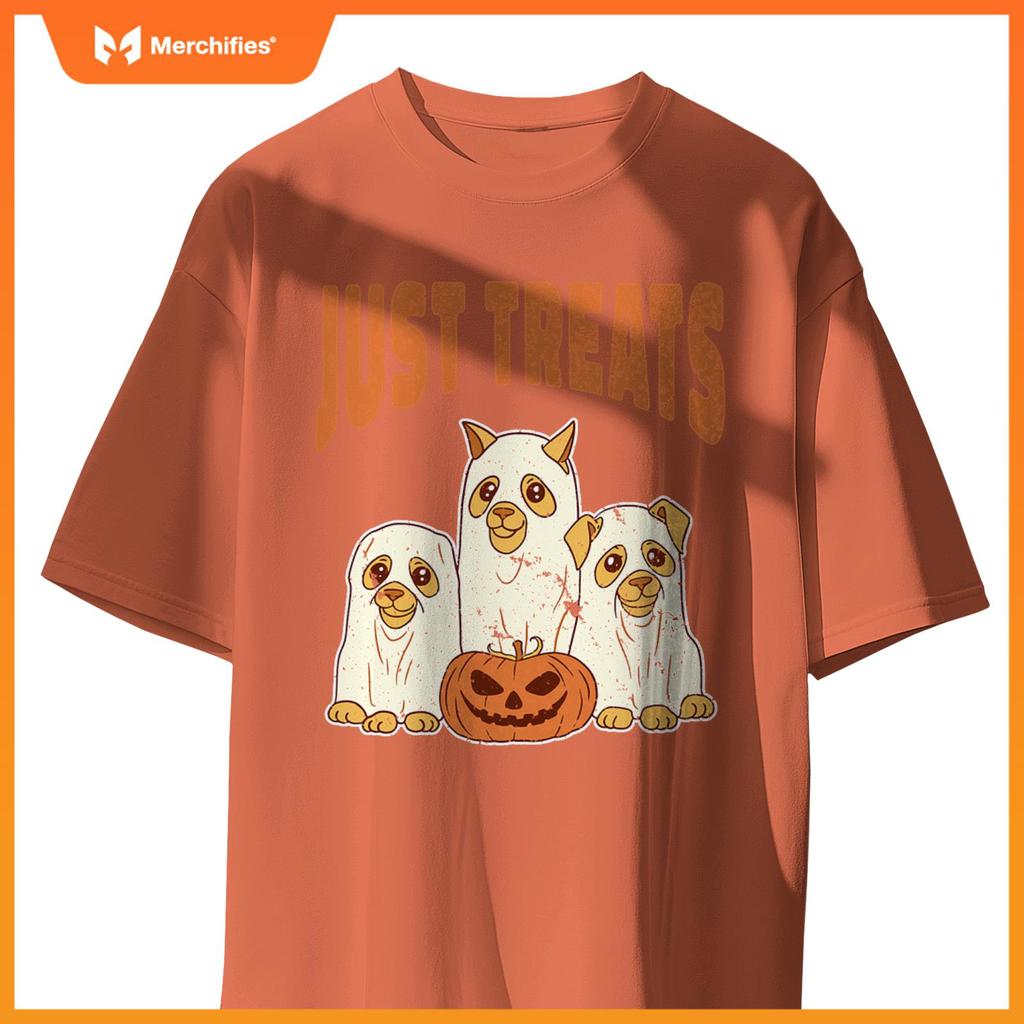 Group of Ghost Dogs Spooky Halloween Cat Lover Kids Adults T-Shirt